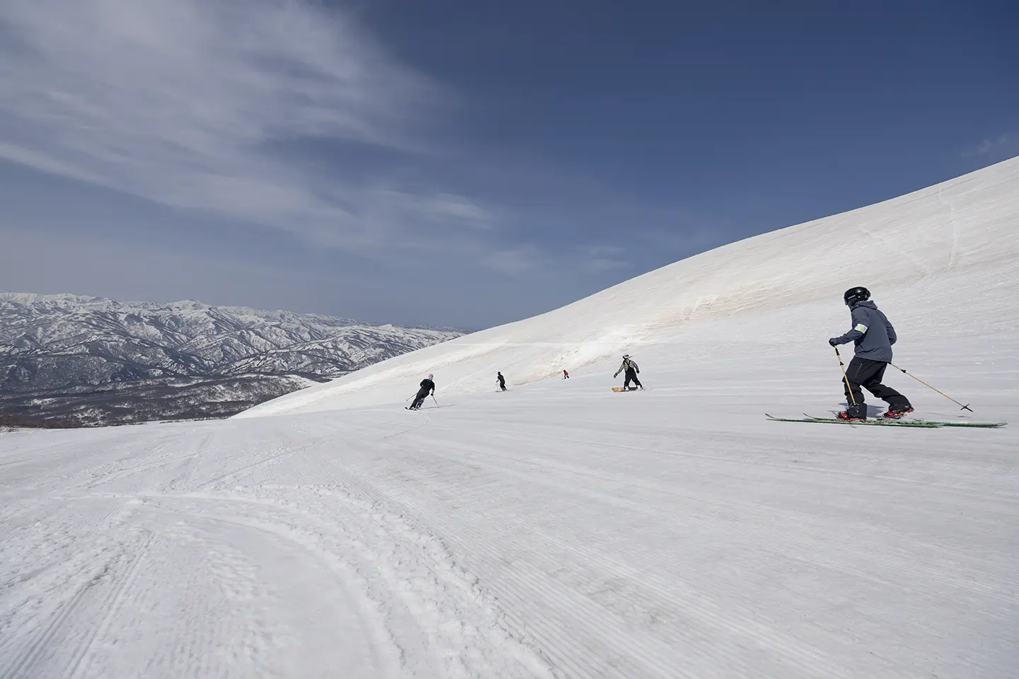 月山スキー場の沢コース
